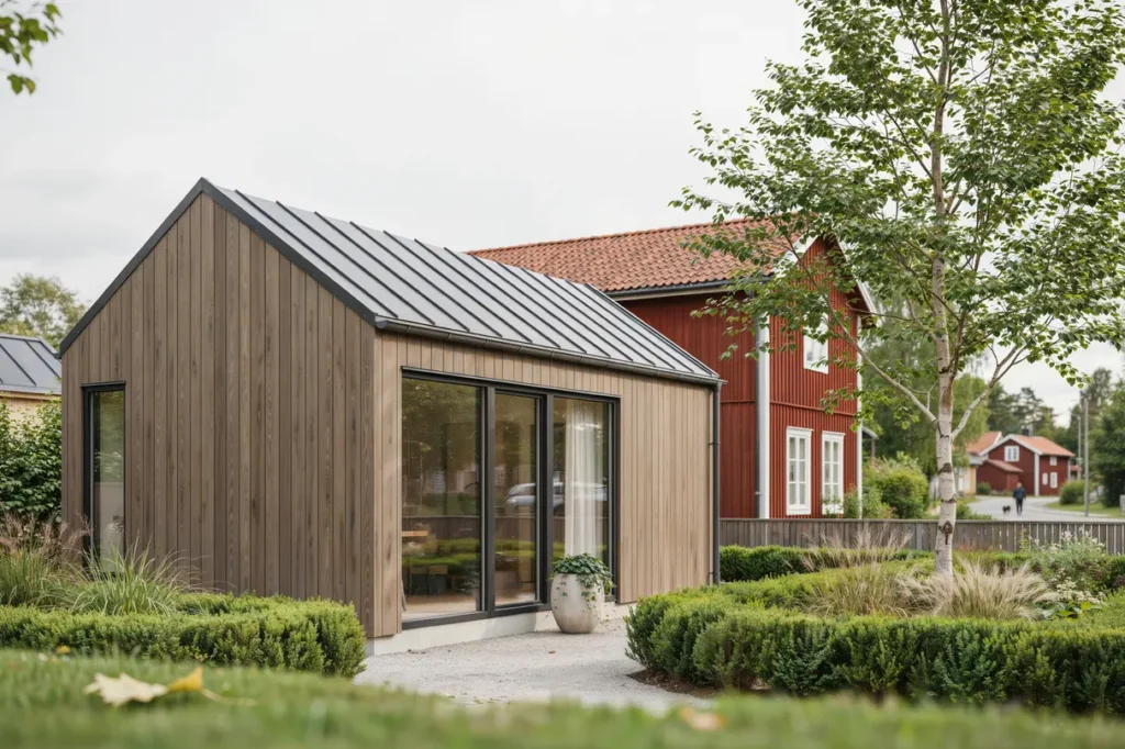tillbyggnad av villa med nytt allrum i n sbypark