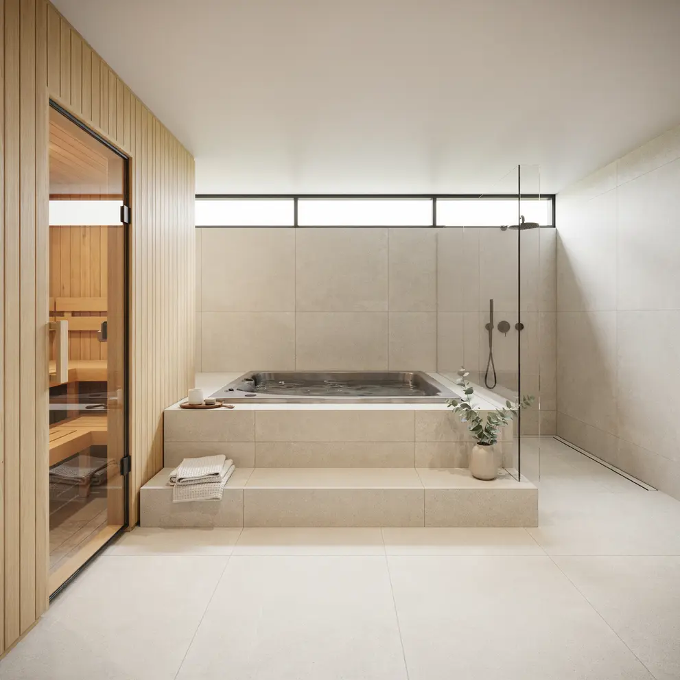bygga relaxavdelning spa anlaggning taby