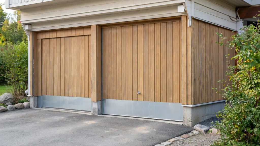 renovering av garaged rrar med tr panel och pl tskydd i n sbypark t by